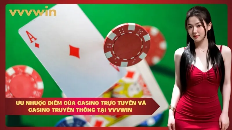  ưu nhược điểm của casino trực tuyến và casino truyền thống tại VVVWIN